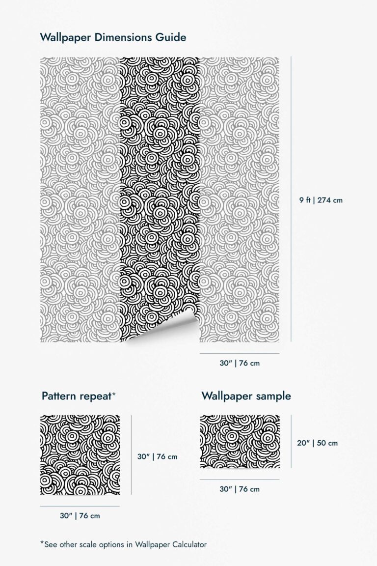 The Josette Wallpaper — Concentric Ink — circles scale jpg