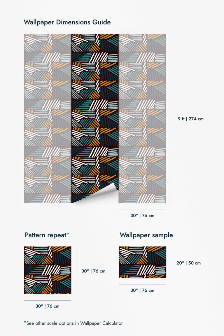 The Colette Wallpaper — Woven Crosshatch — pattern scale jpg
