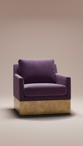 Amethyst Velvet architectural lounge chair