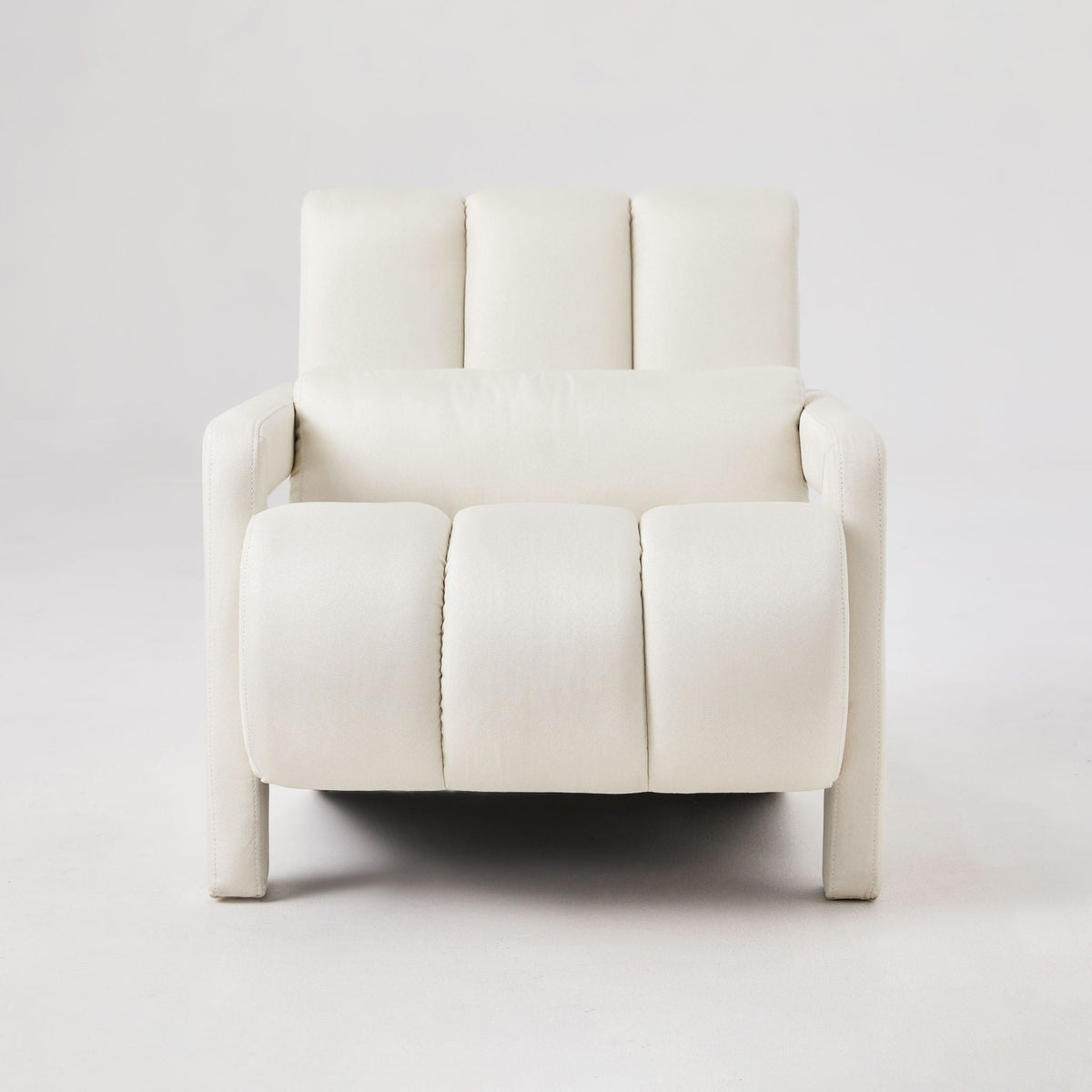 The Cosette Accent Chair | Dark Gray Linen with Vertical Tufting
