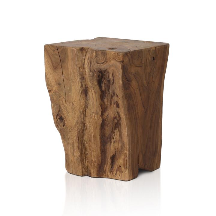 Alternate product view of the Fabienne Teak Root Accent Table showing another naturally varied root profile.
