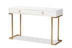 The Odalys Console | White Lacquer, Gold Frame