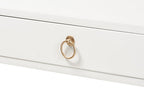 The Odalys Console | White Lacquer, Gold Frame