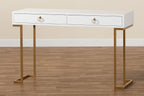The Odalys Console | White Lacquer, Gold Frame