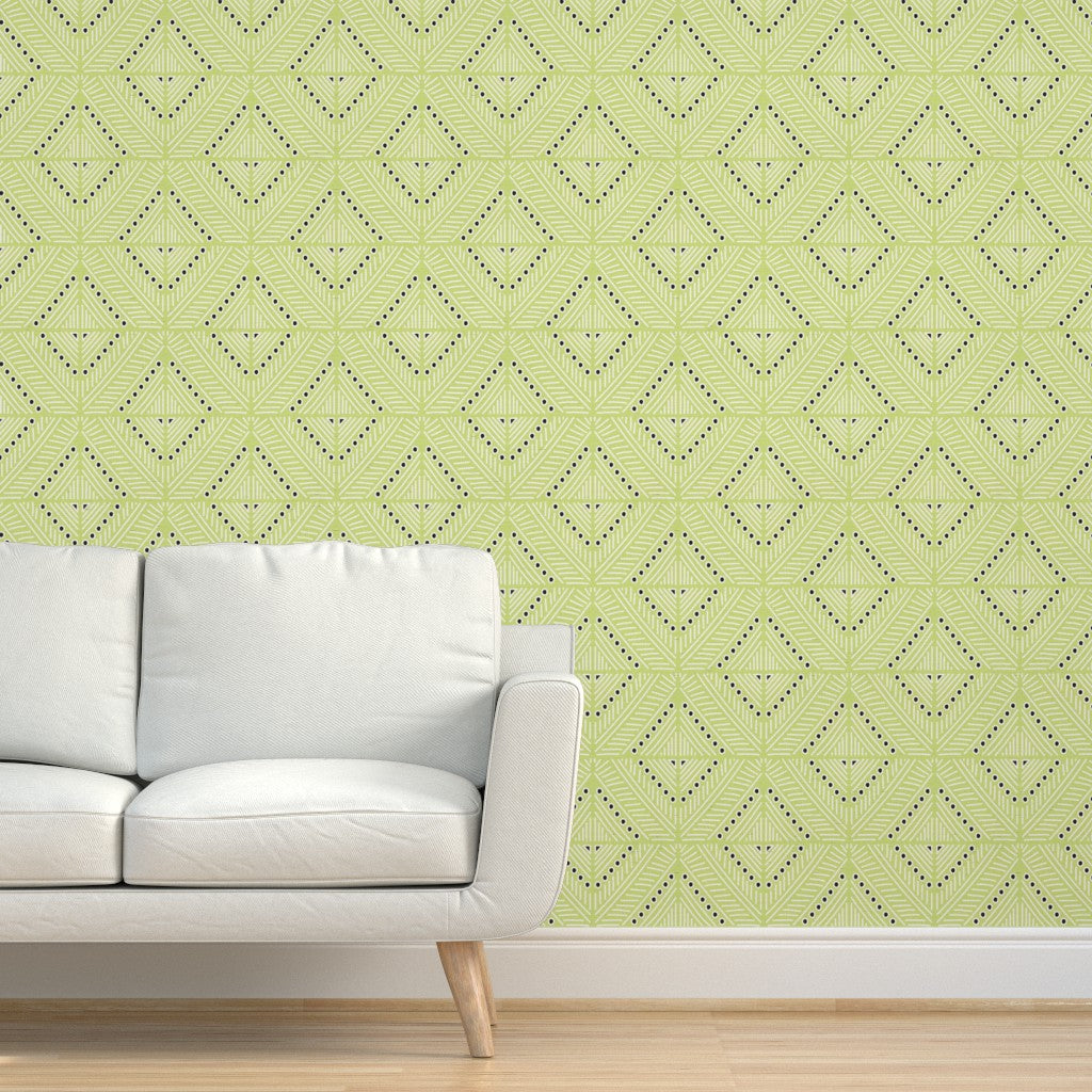 The Gisèle Wallpaper — Faceted Diamond Sisal — jpg