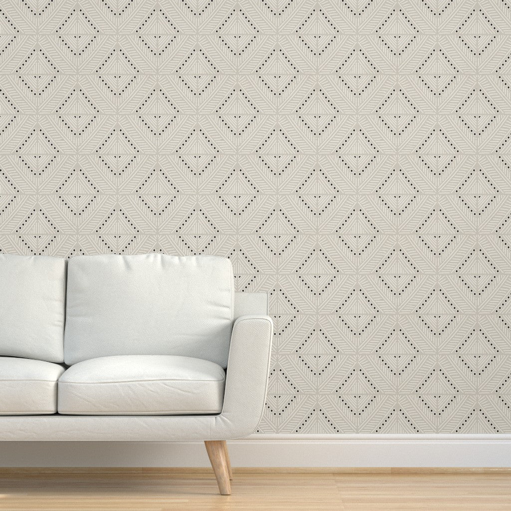 The Gisèle Wallpaper — Faceted Diamond Sisal — jpg