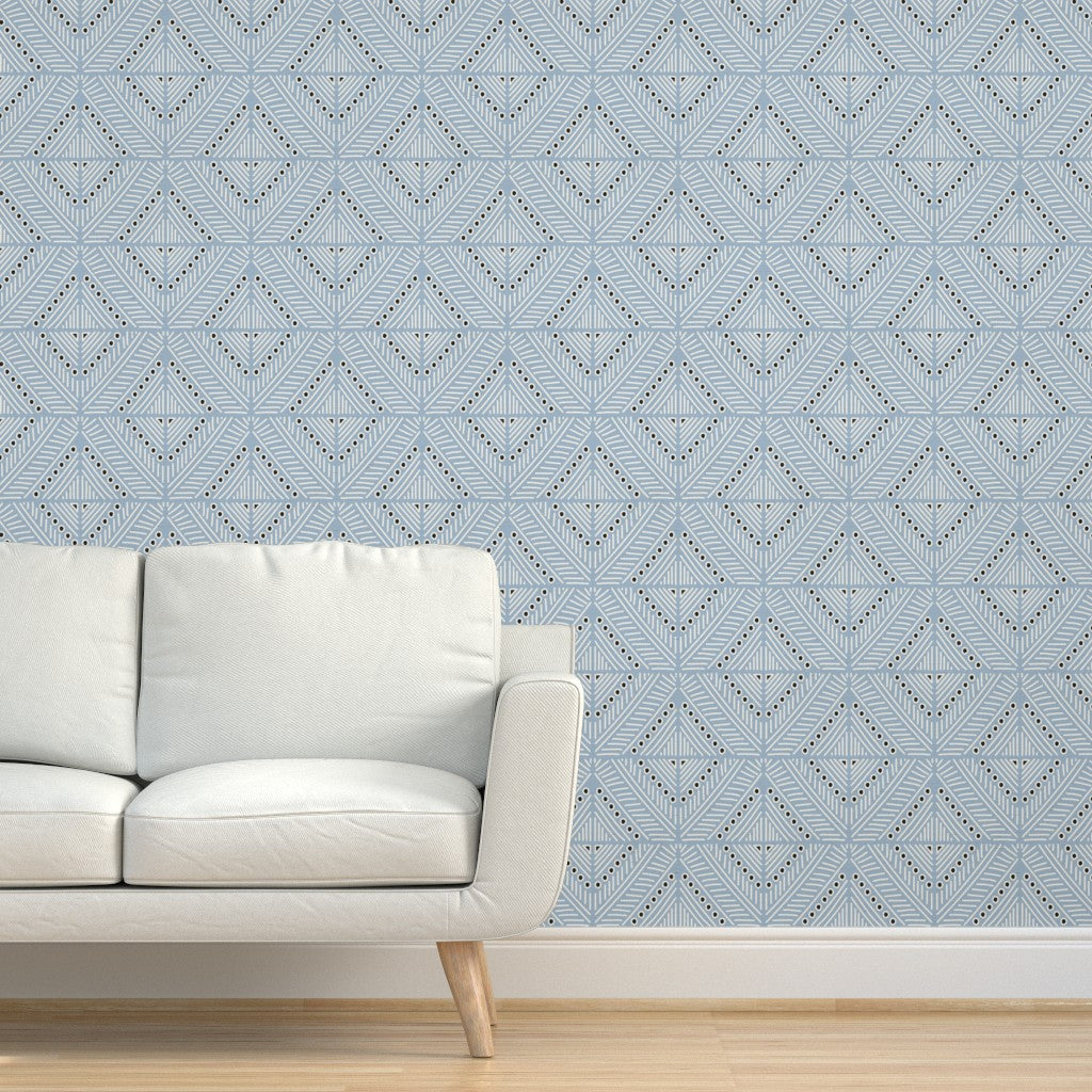 The Gisèle Wallpaper — Faceted Diamond Sisal — product view