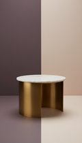 Burnished Brass marble-topped coffee table
