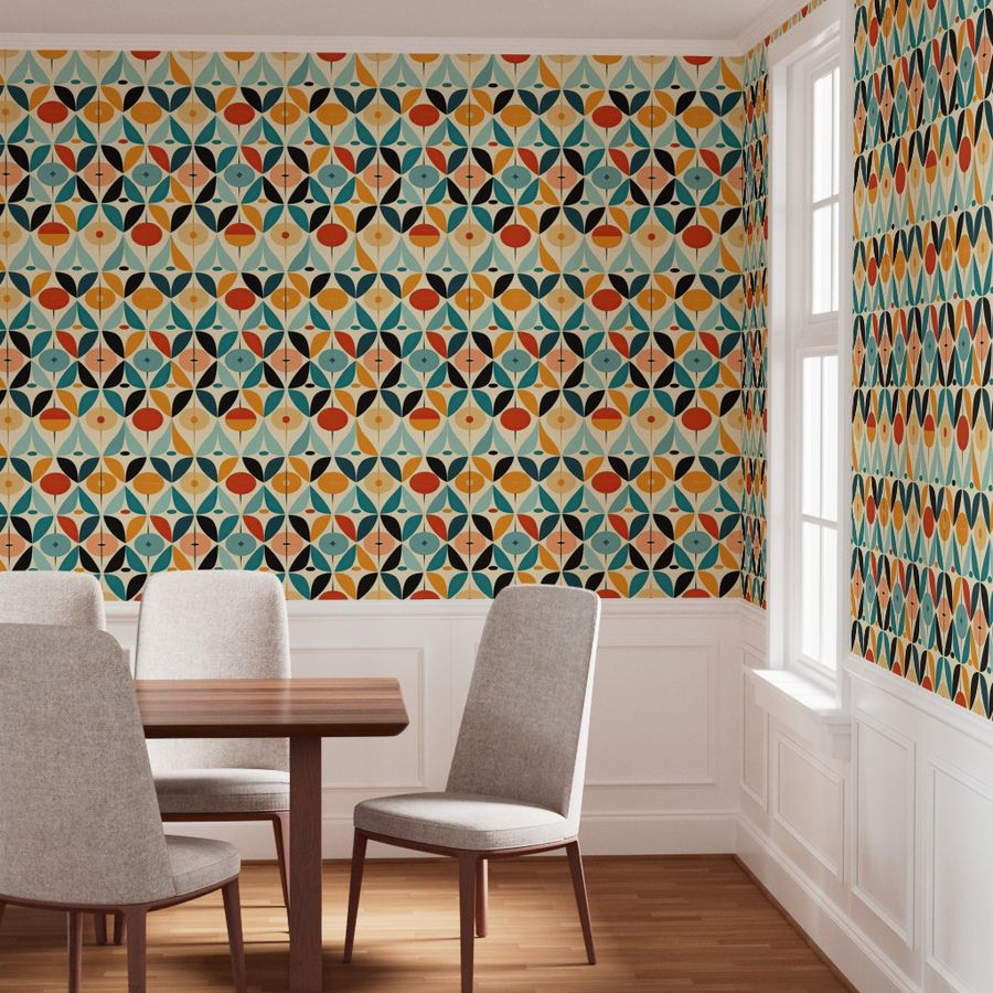 The Romy Wallpaper — Atomic Petal — product view