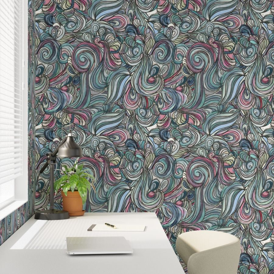 The Ombeline Wallpaper — Painted Current — product view