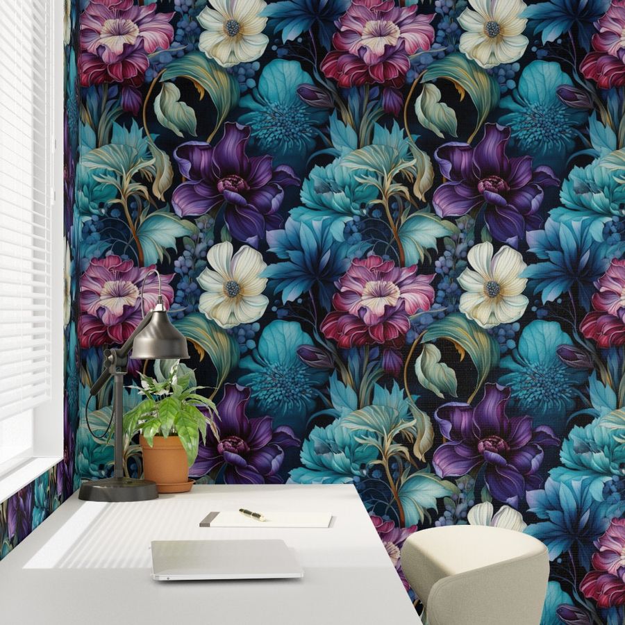 The Violette Wallpaper — Nocturne Bloom — jpg