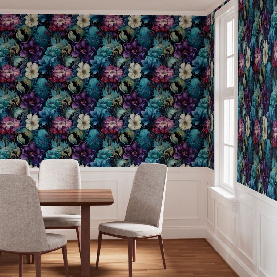 The Violette Wallpaper — Nocturne Bloom — product view