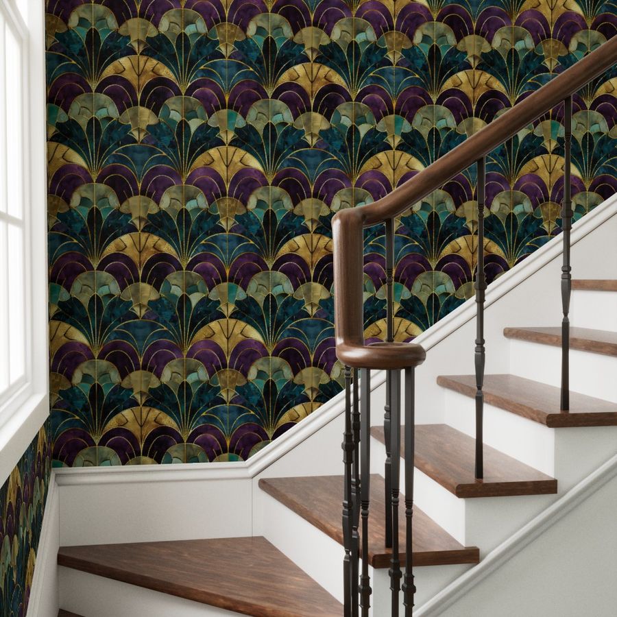 The Solène Wallpaper — Amethyst Deco Arch — jpg