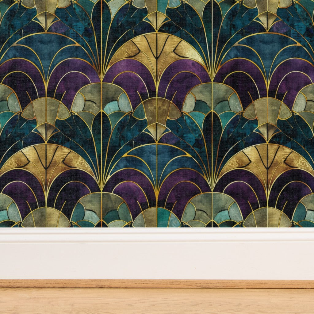 The Solène Wallpaper — Amethyst Deco Arch — jpg