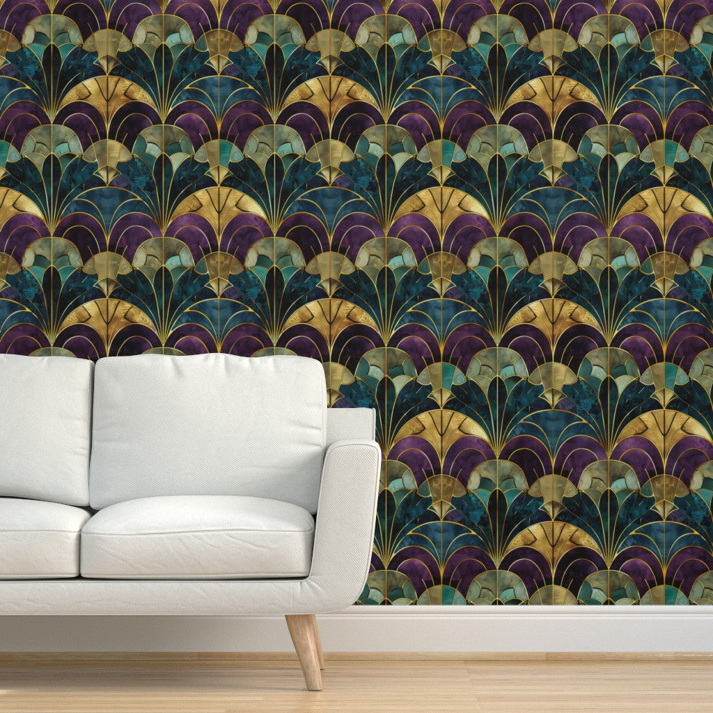The Solène Wallpaper — Amethyst Deco Arch — jpg