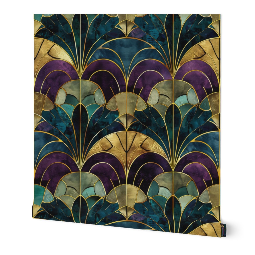 The Solène Wallpaper — Amethyst Deco Arch — jpg