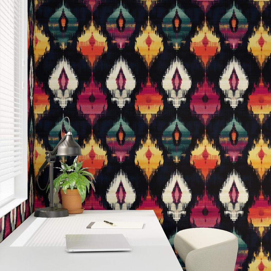 The Marceline Wallpaper — Sunset Ikat — jpg