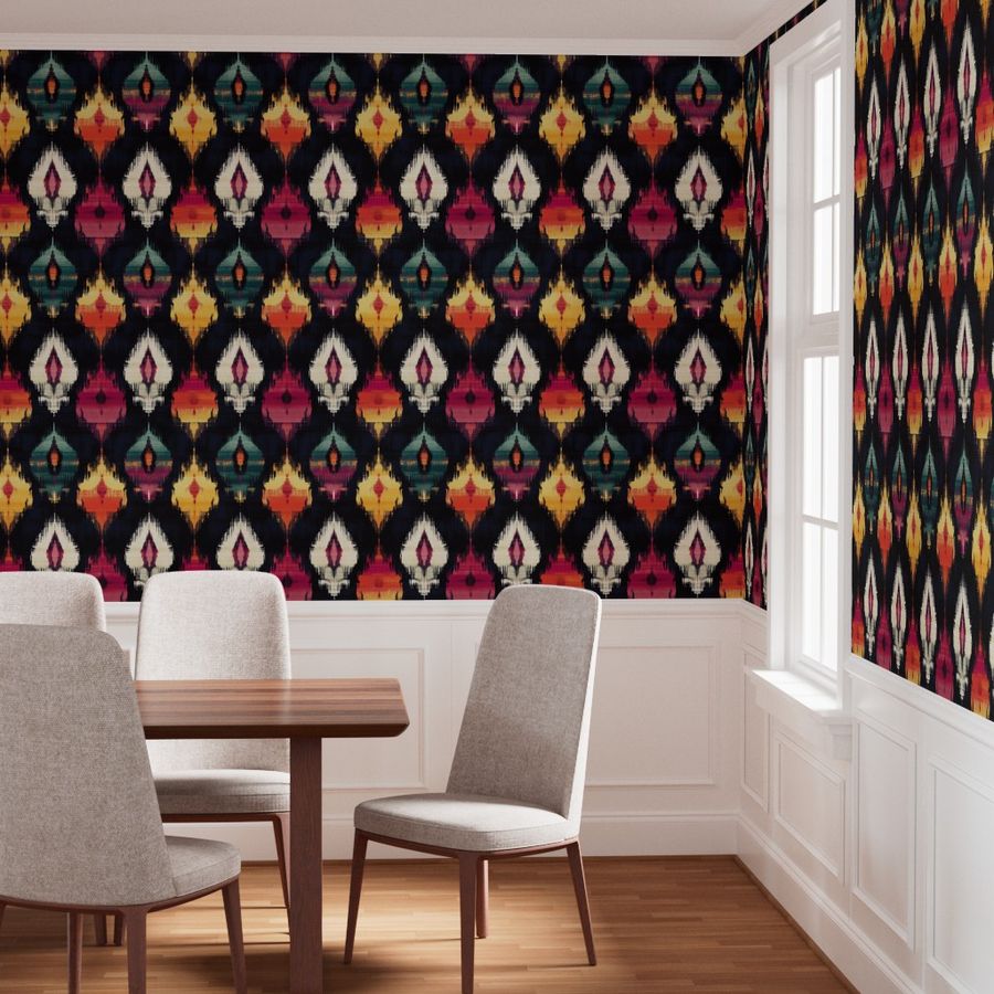 The Marceline Wallpaper — Sunset Ikat — jpg
