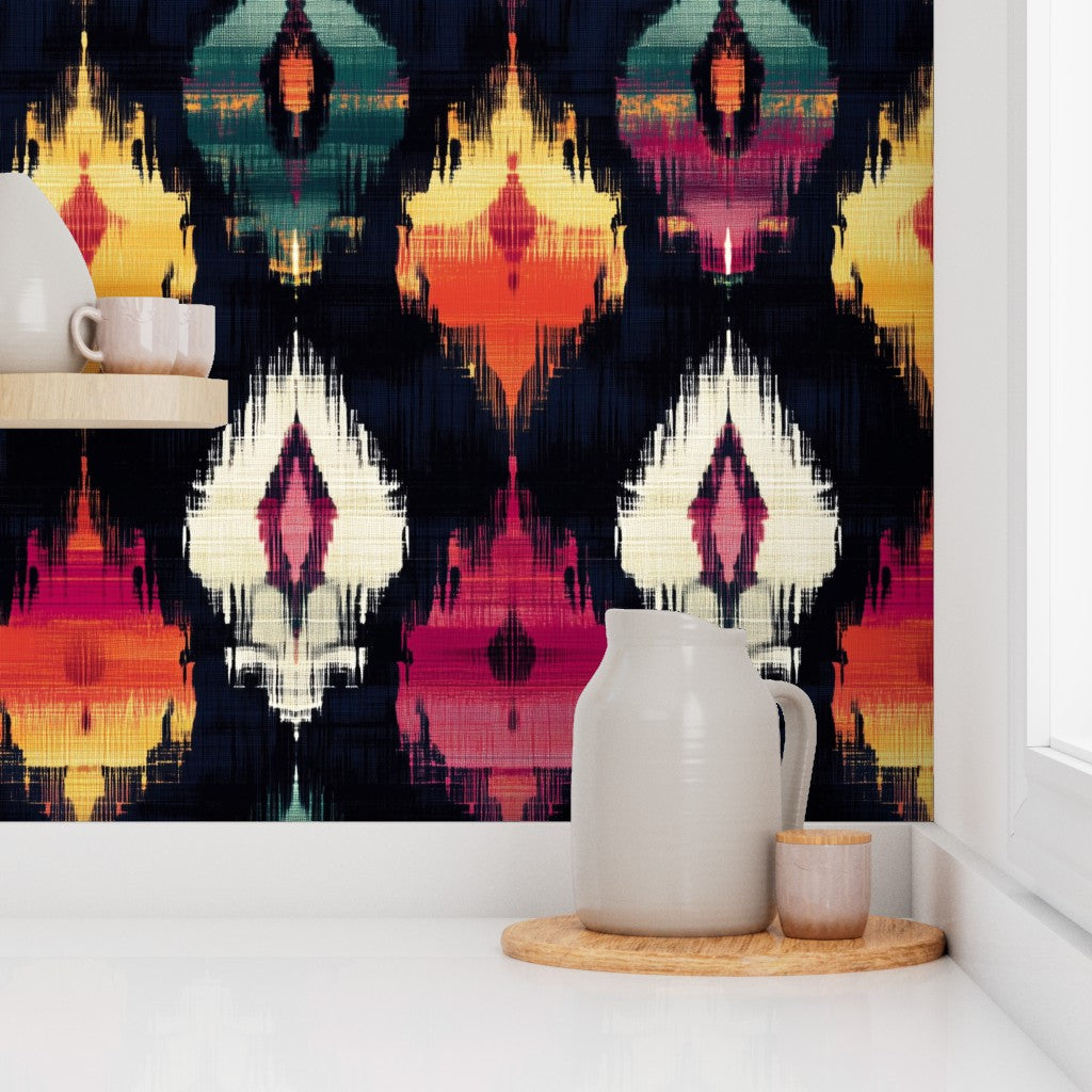 The Marceline Wallpaper — Sunset Ikat — jpg