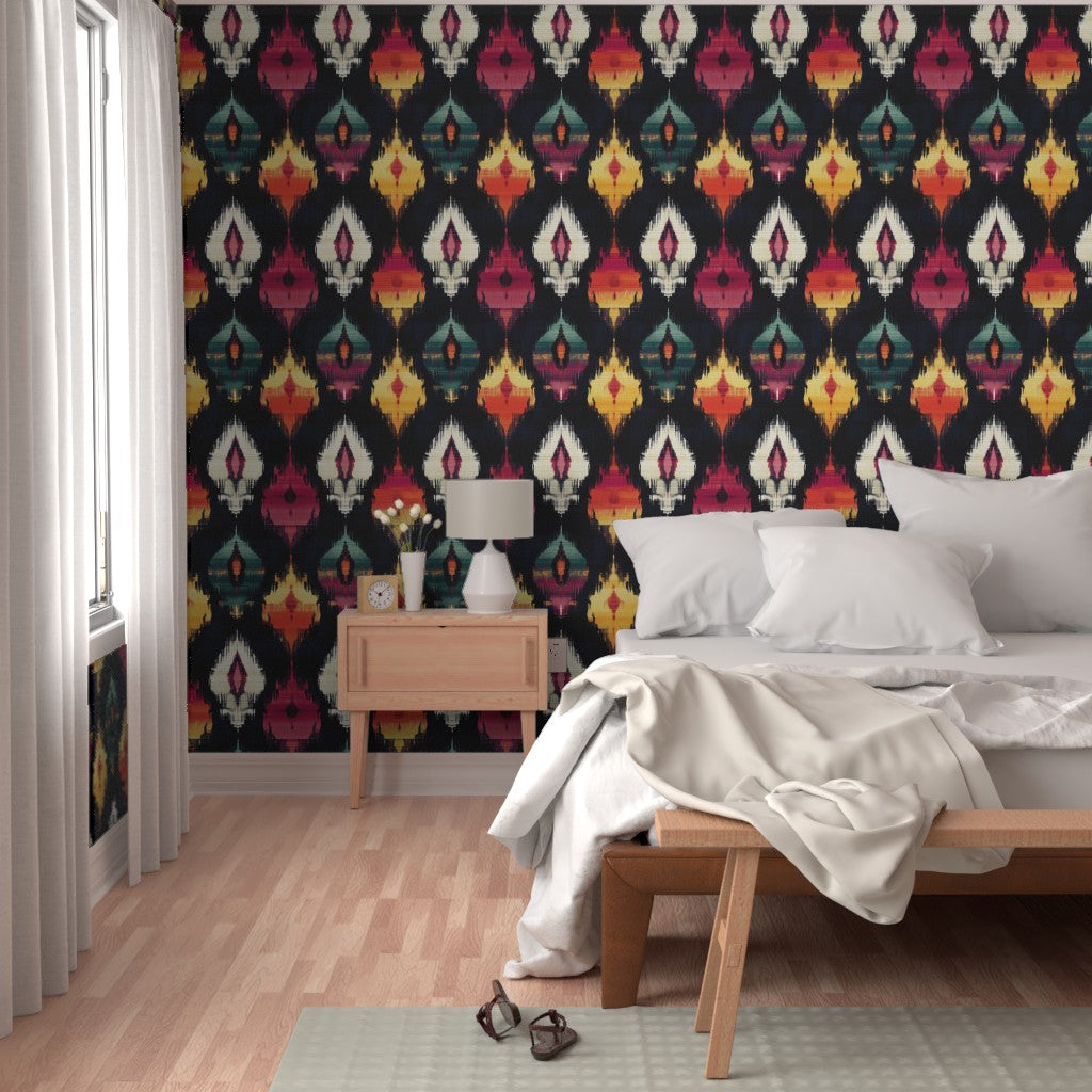 The Marceline Wallpaper — Sunset Ikat — product view