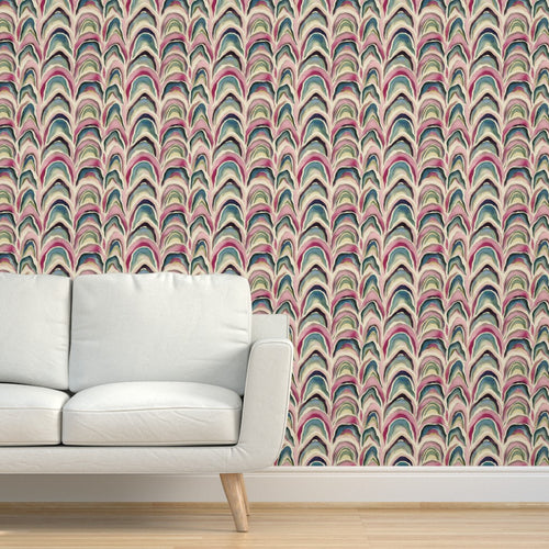 The Camée Wallpaper — Painted Agate Arch — product view