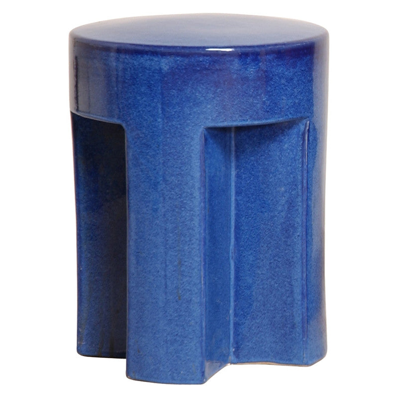 The Marin Ceramic Stool styled in a refined modern interior, showing its realistic scale, materials, and relationship to surrounding furnishings.