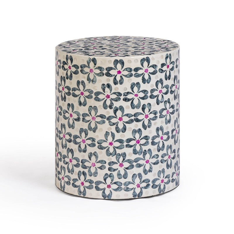 The Florence Accent Stool styled in a refined modern interior, showing its realistic scale, materials, and relationship to surrounding furnishings.