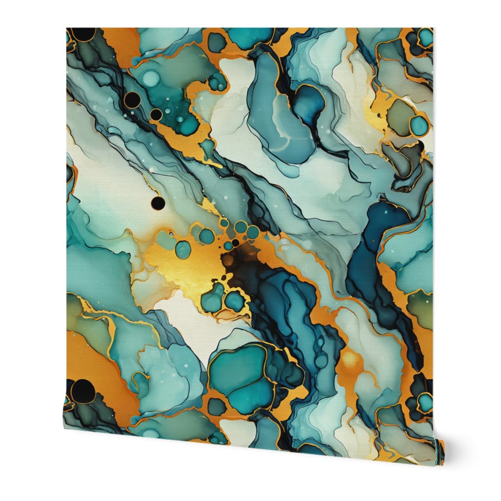 The Théa Wallpaper — Alcohol Ink Geode — jpg