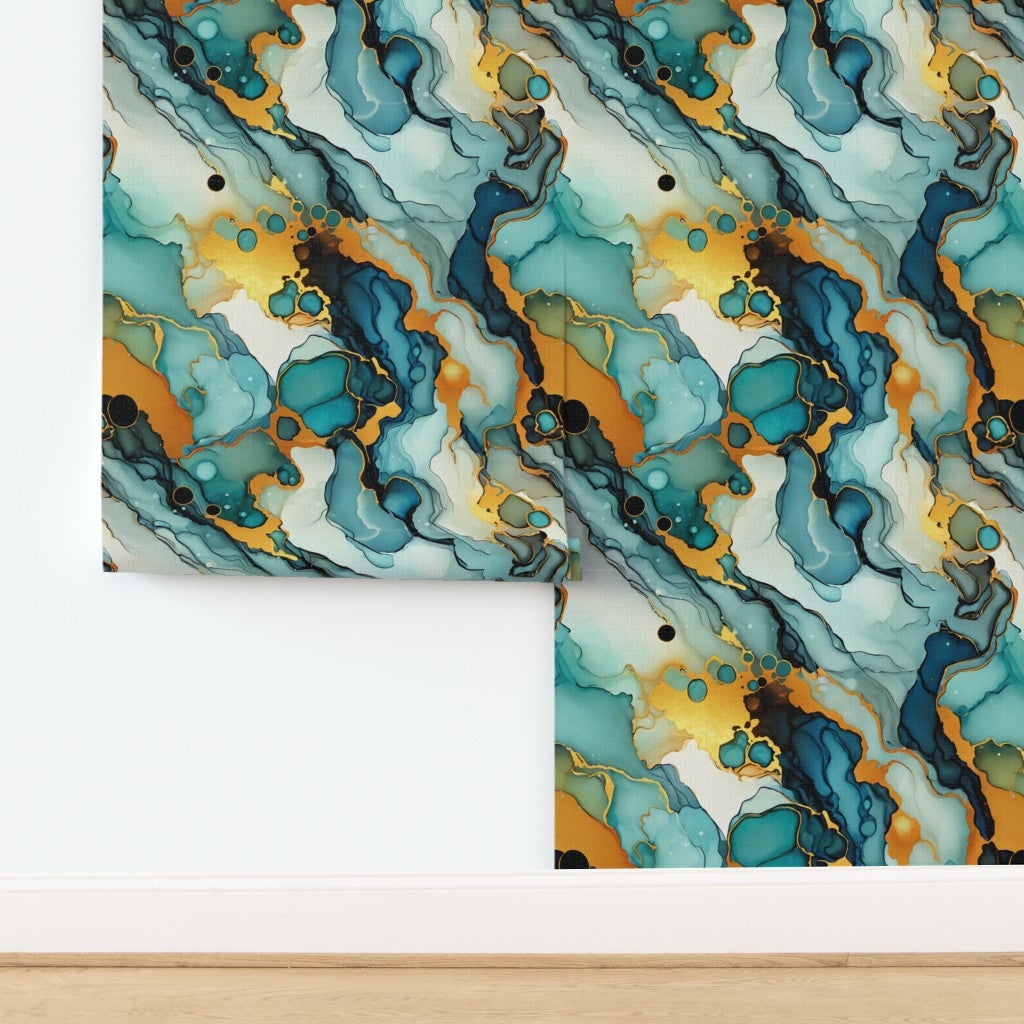 The Théa Wallpaper — Alcohol Ink Geode — jpg