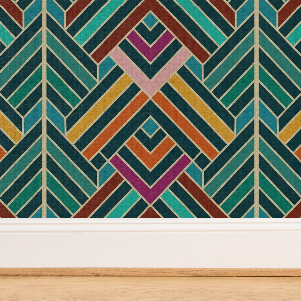 The Adrienne Wallpaper — Art Deco Chevron — jpg