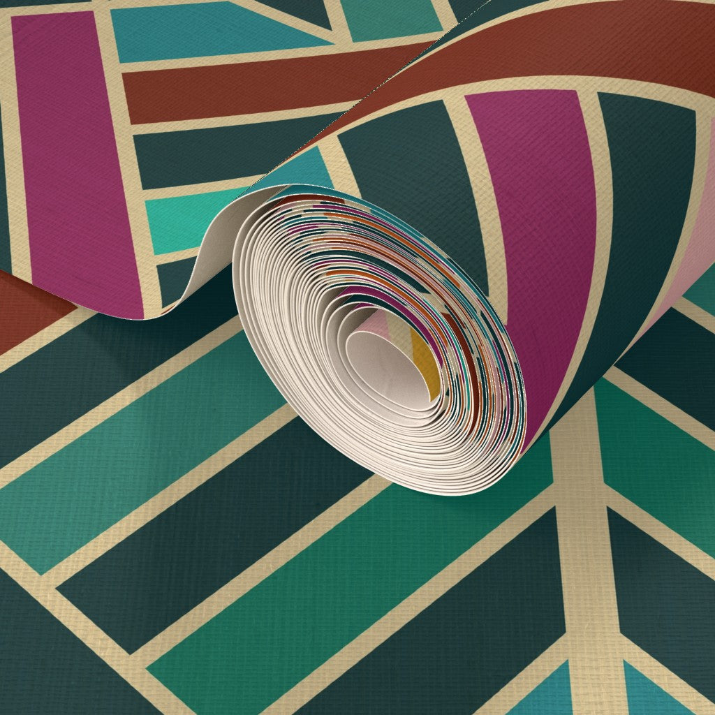 The Adrienne Wallpaper — Art Deco Chevron — jpg