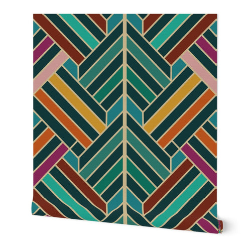The Adrienne Wallpaper — Art Deco Chevron — jpg
