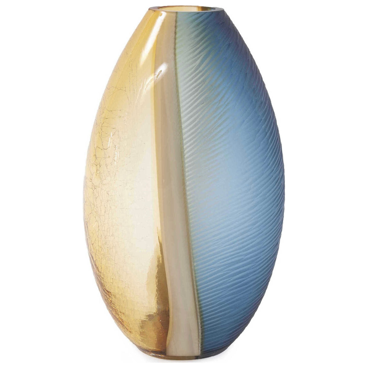 The Élise Vase | Blue & Amber Hand-Blown Glass
