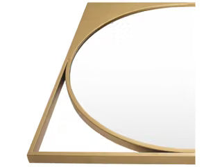 Second product view of the Diane Mirror showing the slim matte-gold metal perimeter.