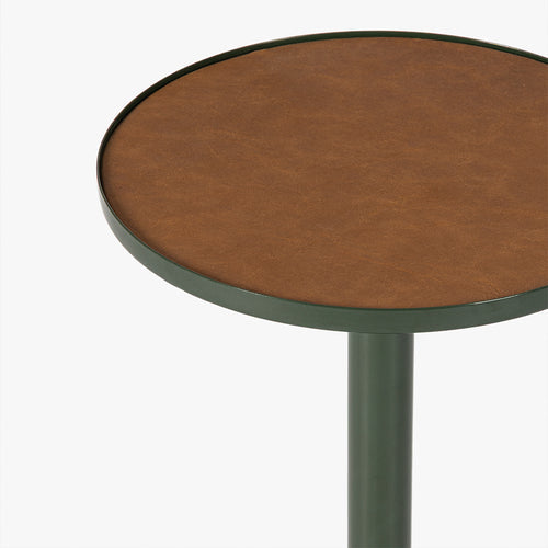 The Hugo Drink Table in a second editorial interior setting, emphasizing its proportions, finish, and use within a layered L’Élément de Joie room.