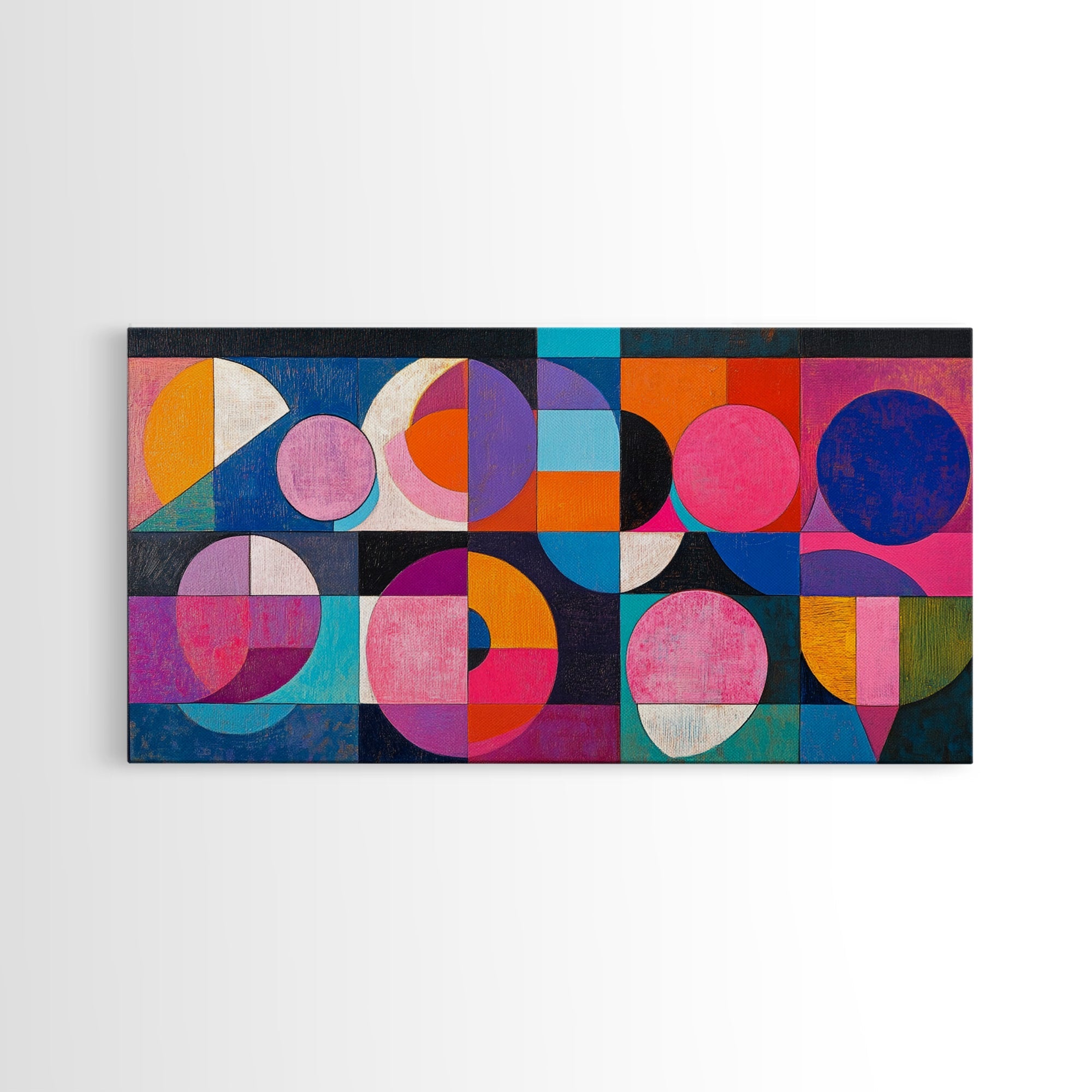 The Odette Geometric Canvas — Modern Color Study — product view