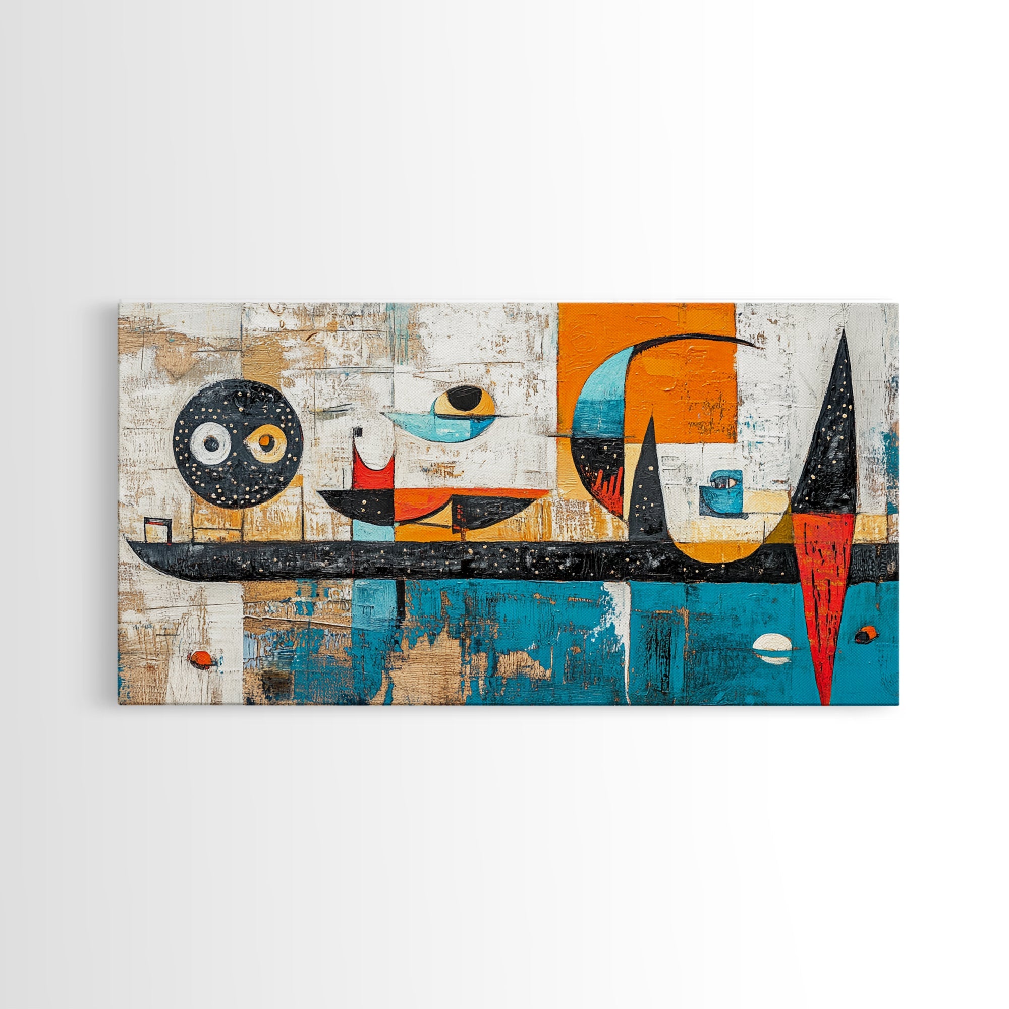 The Mireille Abstract Canvas — Modernist Composition — product view