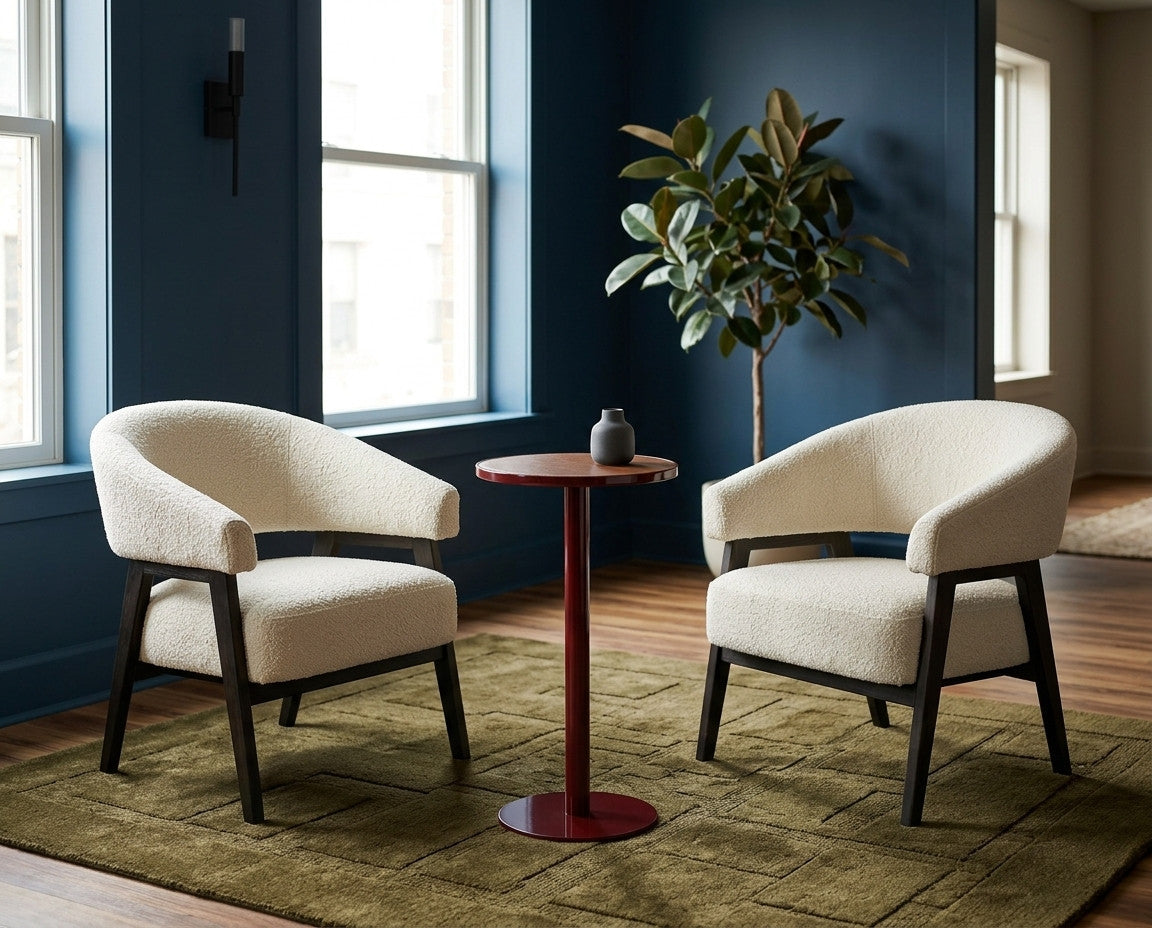 The Hugo Drink Table shown in a clean product view highlighting its materials, finish, and overall silhouette.