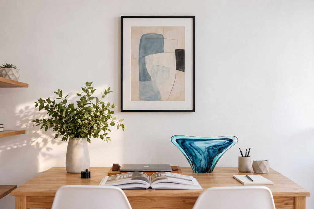 The Océane Handblown Glass Sculpture | Sapphire & Turquoise Glass