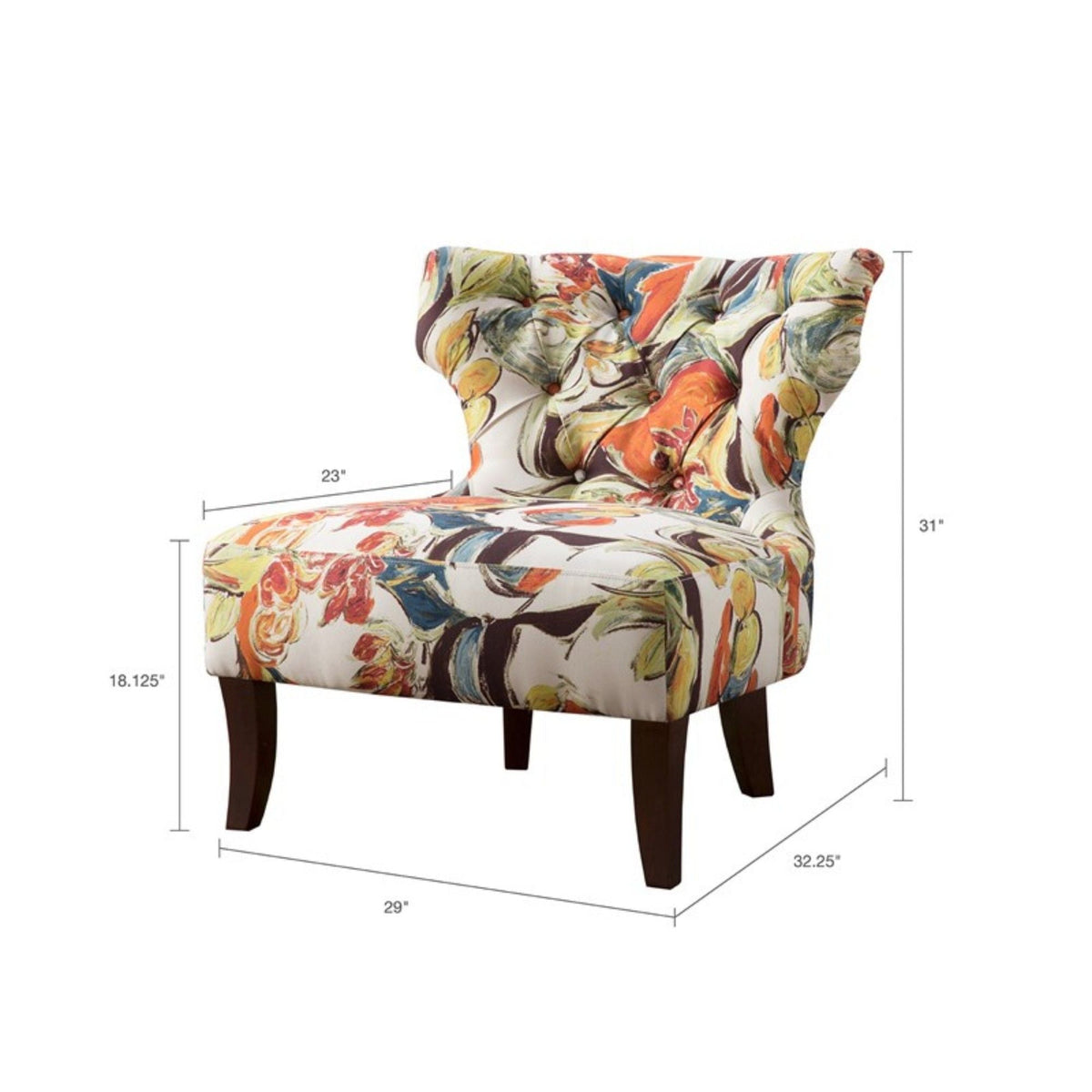 The Élodie Accent Chair | Multicolor Floral Print