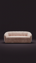 Porcelain Blush velvet statement sofa