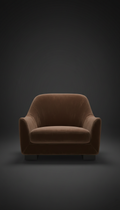 Umber Velvet Lounge Chair