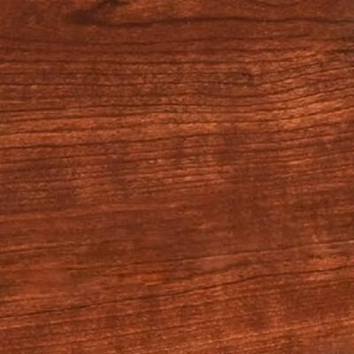 Close product view of the Louise Wood Mirror showing the warm brown wood surface and linear texture.
