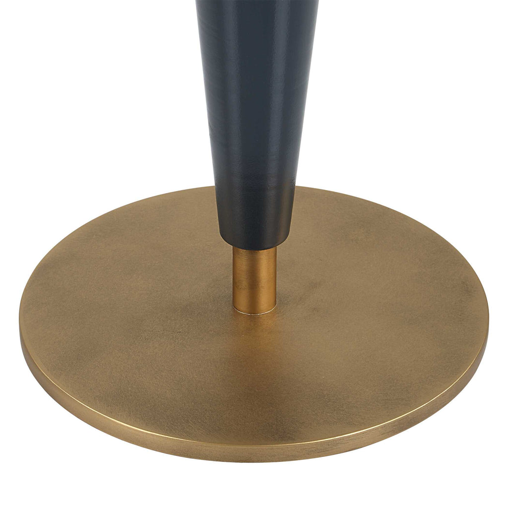 The Maxime Accent Table | Navy Lacquer & Antique Brass