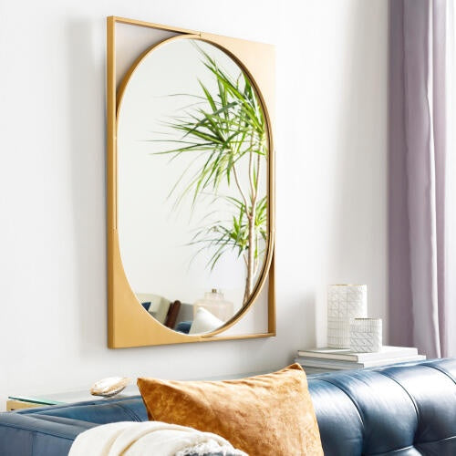 Additional view of the Diane Mirror showing its 36-by-26-inch rectangular proportions.