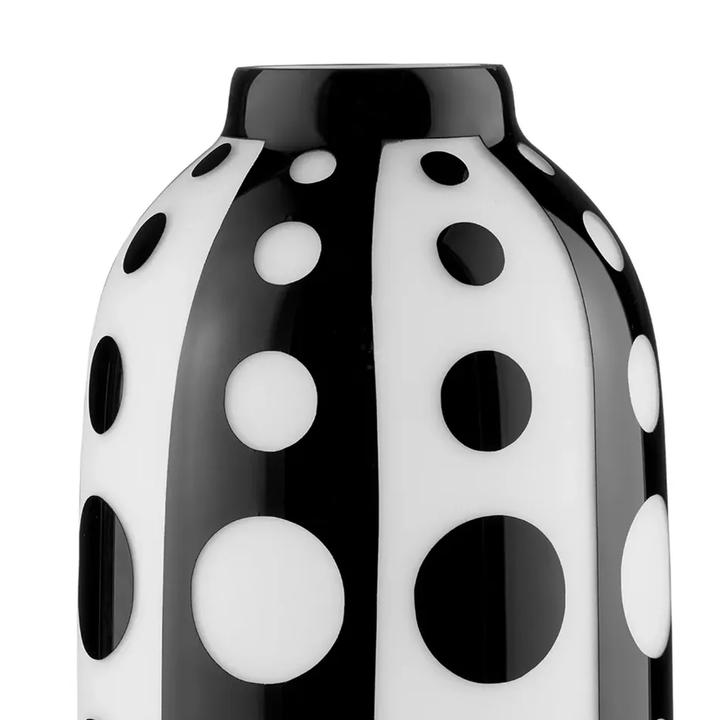 The Cicero Large Vase shown in another view with its tactile raised areas and sandblasted pattern.