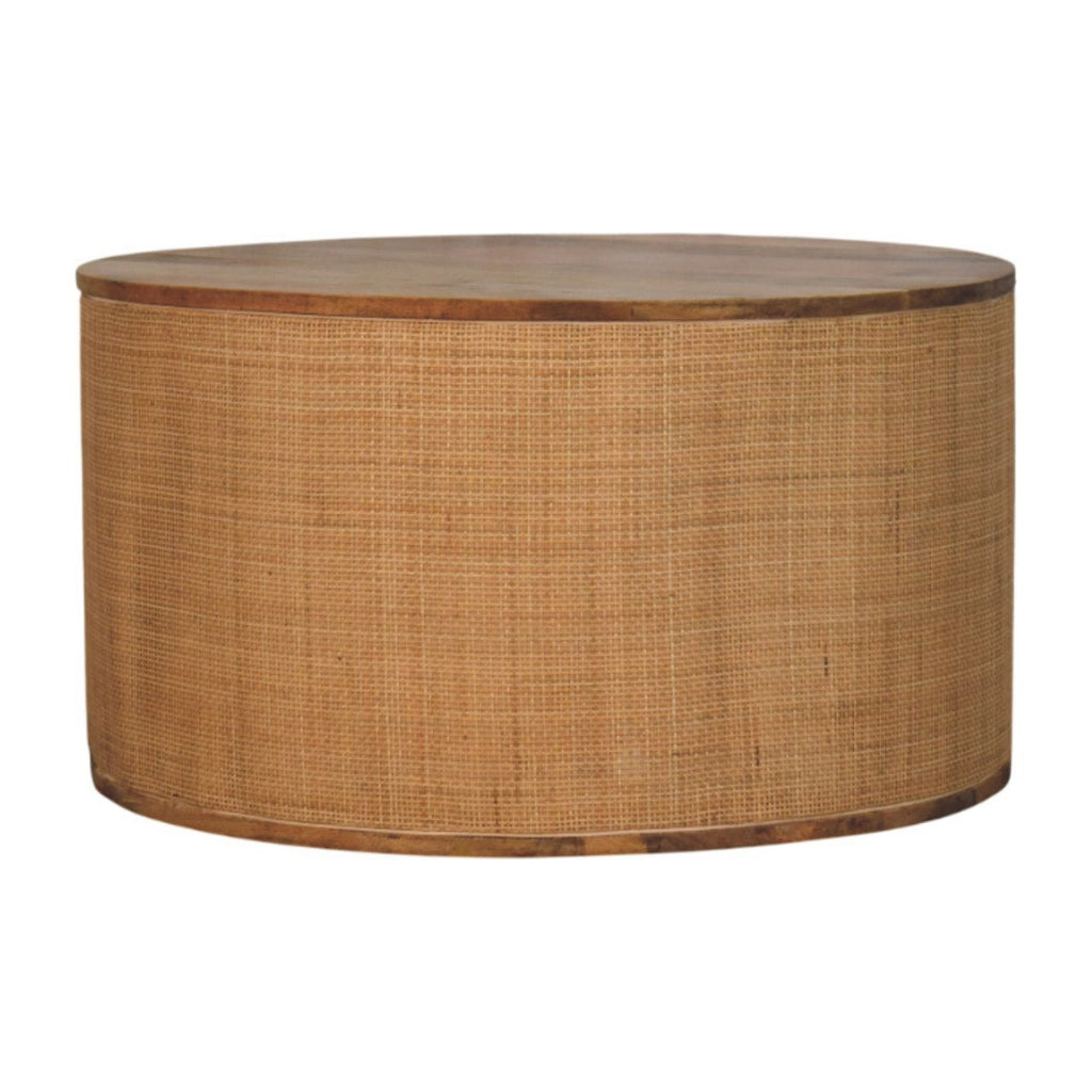 The Larissa Coffee Table | Mango Wood & Rattan