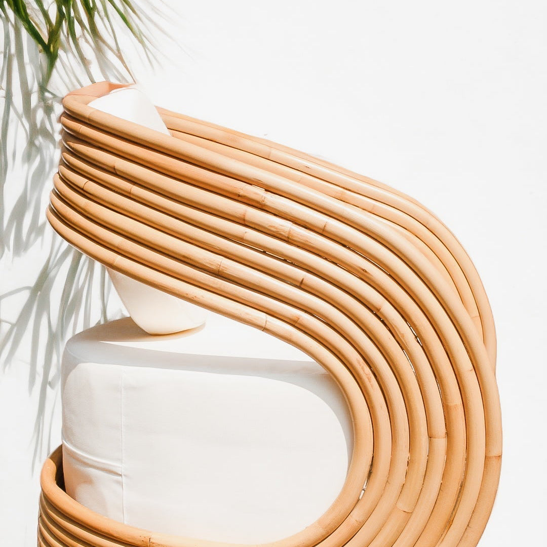 The Anaïs Accent Chair | Sculptural Natural Rattan
