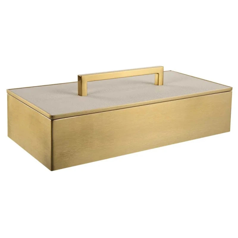 Additional product image of The Constance Decorative Box showing its form and finish from another angle.