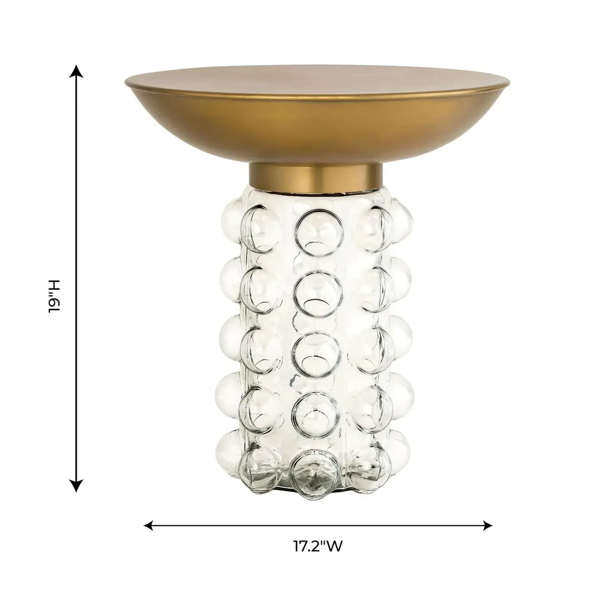 Additional product image of The Perrine Side Table showing its form and finish from another angle.